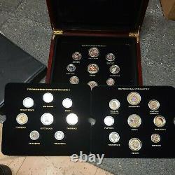 London Mint Changing Face Of Britains Coinage 24 Carat Plate Complete Set Coas