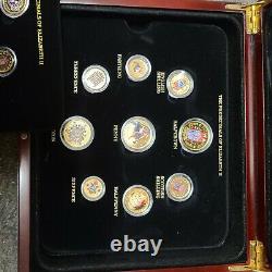 London Mint Changing Face Of Britains Coinage 24 Carat Plate Complete Set Coas