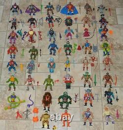 MOTU, He-Man figures lot vintage masters of the universe complete weapons set