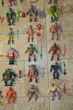 MOTU, He-Man figures lot vintage masters of the universe complete weapons set