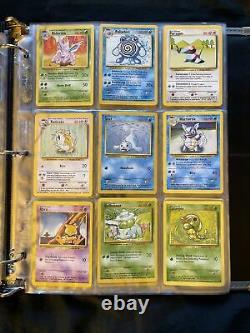 Pokemon Card Base Set Complete /102 Cards Mostly Near Mint Charizard WOTC 1999
