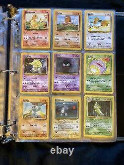 Pokemon Card Base Set Complete /102 Cards Mostly Near Mint Charizard WOTC 1999