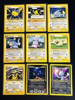 Pokemon Card Neo Genesis Set Near Complete Uncommon, Commons, Rares