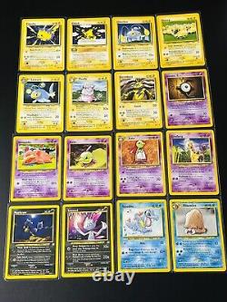 Pokemon Card Neo Genesis Set Near Complete Uncommon, Commons, Rares 77 Cards