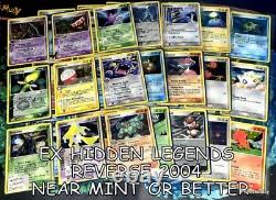 Pokemon Cards 3RD GEN EX Hidden Legends REVERSE HOLO Complete Set 92/101 NM TCG