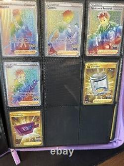 Pokemon TCG 98% SWSH Pokémon Go Complete Set + All Promos + Binder + ACE 10