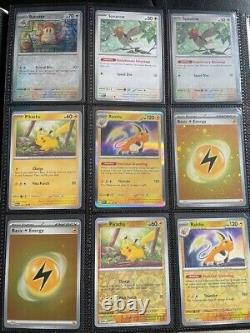 Pokemon TCG Scarlet & Violet 151 Complete Base Set in binder inc. Revs, Promos