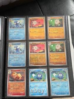 Pokemon TCG Scarlet & Violet 151 Complete Base Set in binder inc. Revs, Promos