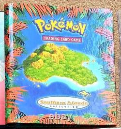 Pokemon TCG Southern Islands Complete Set Of Cards + Binder 18/18 Good Condition