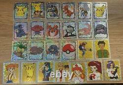 Pokemon Topps Near Complete Set sticker with album Pikachu Charizard Mewtwo Mint
