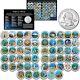 Quarters Colorized 56coin Complete Set 2010 Thru 2021 Certificate And Capsules