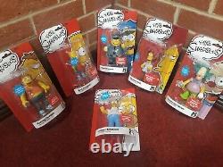 RARE complete Mint set THE SIMPSONS 25th Anniversary talking Action Figures 2014