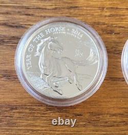 ROYAL MINT Lunar Series 1oz fine silver coin COMPLETE RELEASED SET 7x1oz coins