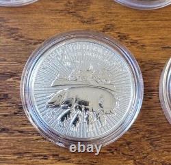 ROYAL MINT Lunar Series 1oz fine silver coin COMPLETE RELEASED SET 7x1oz coins