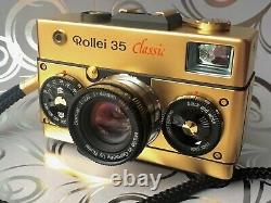 Rare Rollei 35 Classic Gold Mint Condition CLAd Complete Set Fully Functional