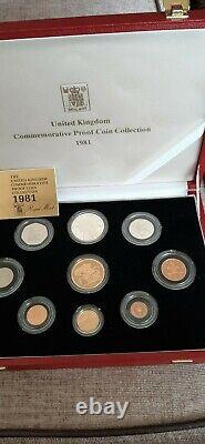 Royal Mint 1981 Gold Proof Five Pound Coin Set £5 -Complete. COA FDC