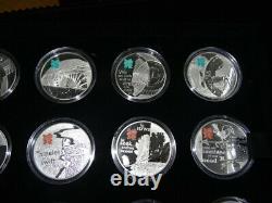 Royal Mint Celebration Of Britain Complete Set Of 18 × Silver Proof £5 Coins