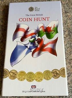 Royal Mint Coin Hunt First Edition £1 Album Full Set With Completer Medallion