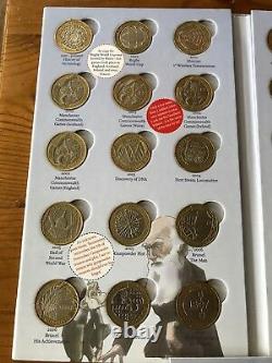 Royal mint 2 pound coin hunt Album and complete set of Coins and Completer Medal