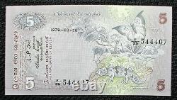 SRI LANKA (CEYLON) Complete set of 6 x Banknotes 2 to 100 Rupees MINT UNC