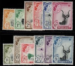 SWAZILAND QEII SG53-64, 1956 complete set, NH MINT. Cat £120