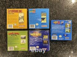Super Mario Land Wario 1 2 3 IINintendo GAMEBOY CIB Complete EXCELLENT SET LOT