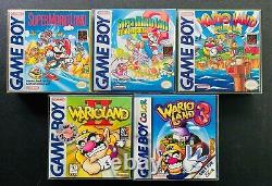Super Mario Land Wario 1 2 3 IINintendo GAMEBOY CIB Complete EXCELLENT SET LOT