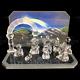 Swarovski Crystal Complete Nativity Set And Display Xmas Mint Rare Retired Boxed
