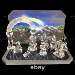 Swarovski Crystal COMPLETE NATIVITY SET AND DISPLAY Xmas Mint Rare Retired Boxed