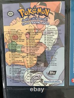 Topps Pokemon The First Movie Complete Set 72/72 Black Logo in Folder 1999 NM/M