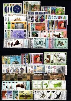 Tristan Da Cunha 1980-1989 10 Complete Year Sets 48 Sets & 12 Minisheets Mnh