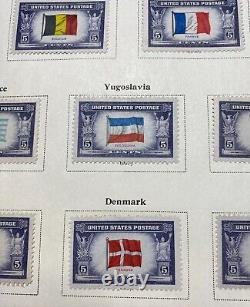 USA. 1943 1944 Overrun Countries Issues complete set Mint Hinged