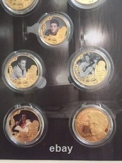 V. V RARE Elvis King of Rock n' Roll GOLD Coins MINT CONDITION & COMPLETE SET