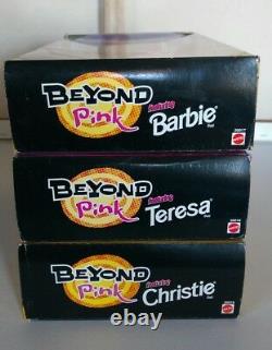 Vintage 1998 complete set of 3 Barbie BEYOND PINK Teresa Christie Doll lot