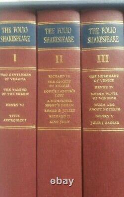 William Shakespeare The Complete Plays Folio Society 6 Vol Set 1986 Mint