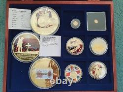 Windsor Mint 100 Years Remembrance Day Complete Set 2x 14ct Gold Coins