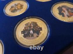 Windsor Mint Napolean Complete Set of 24 Coins Gold Plated Pad Proof