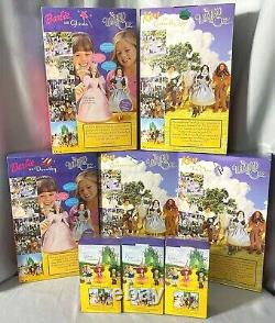 Wizard Of Oz Barbie Ken Doll 1999 Complete Set MIB Dorothy Glinda Munchkins Lion